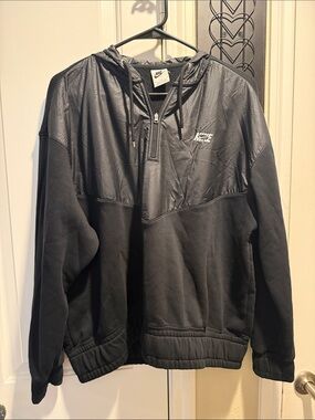 Nike Black Half-Zip Hooded Pullover